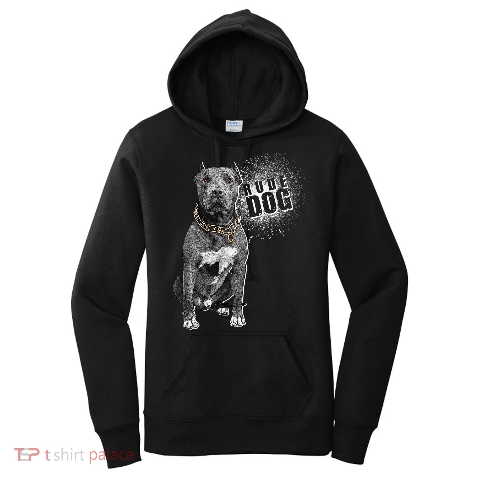 Rude Dog Pitbull Lover Women's Hoodie