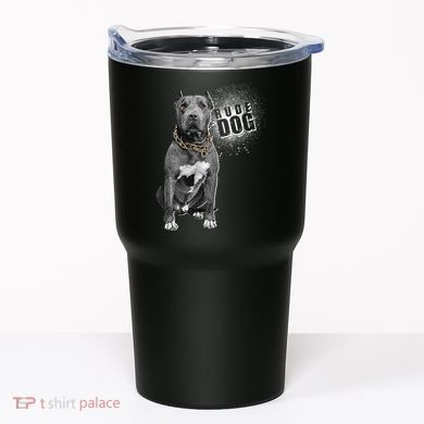 Rude Dog Pitbull Lover Tumbler