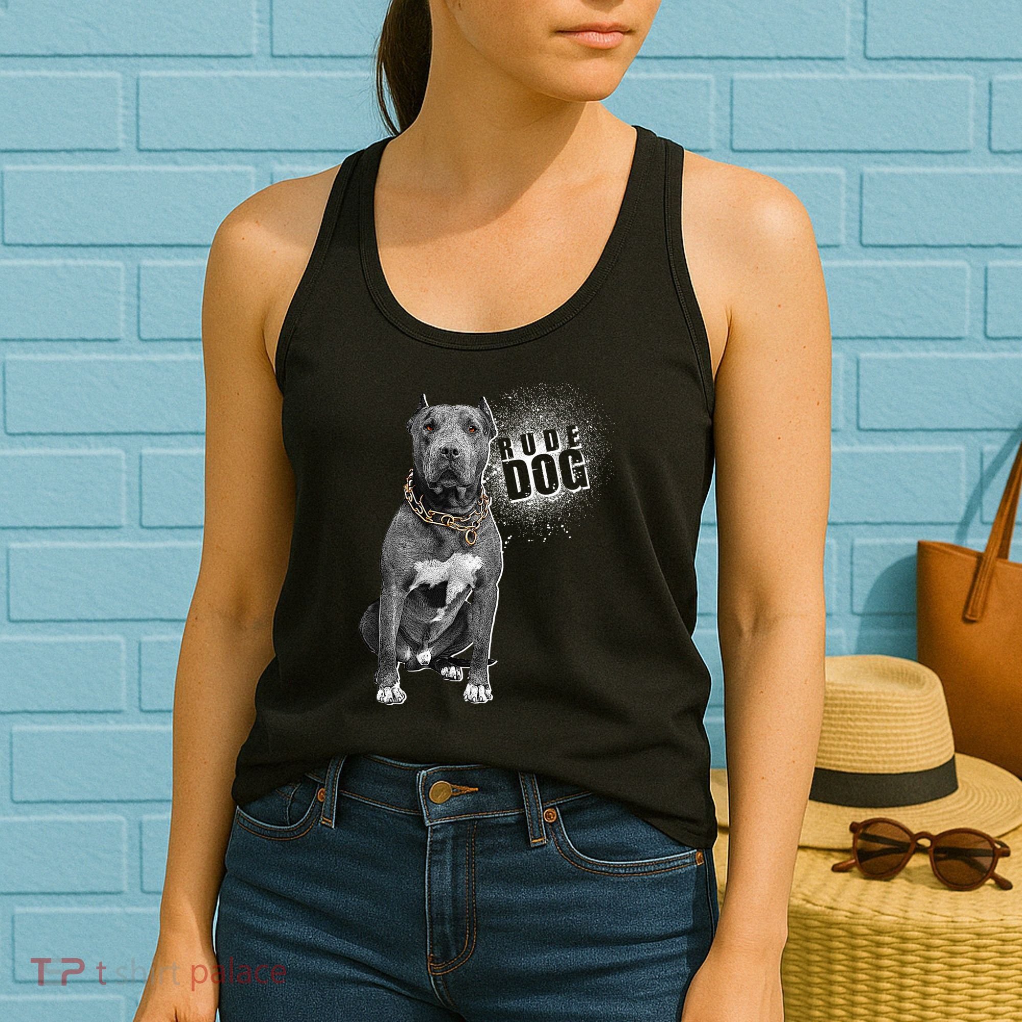 Rude Dog Pitbull Lover Women's Tank Top