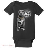Rude Dog Pitbull Lover Baby Bodysuit thumb 0