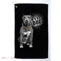 Rude Dog Pitbull Lover Golf Towel thumb 0