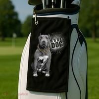 Rude Dog Pitbull Lover Golf Towel thumb 2
