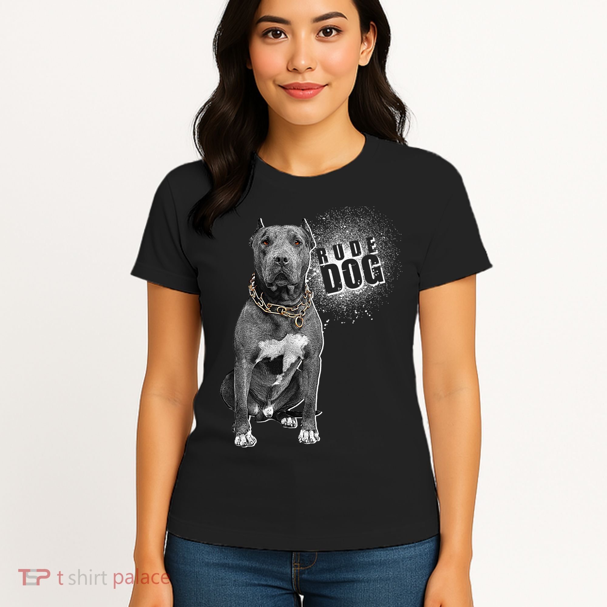 Rude Dog Pitbull Lover Women's T-Shirt
