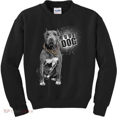 Rude Dog Pitbull Lover Kids Sweatshirt