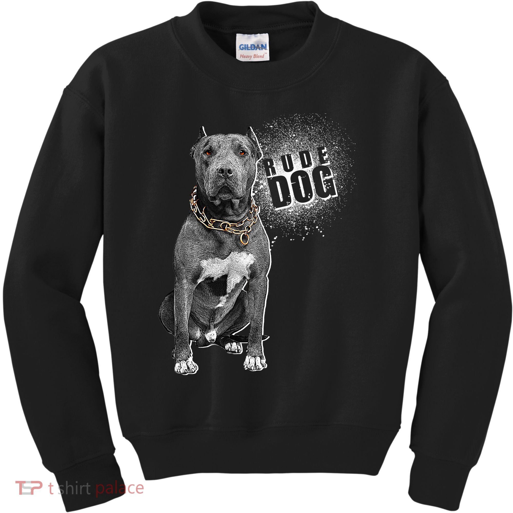 Rude Dog Pitbull Lover Kids Sweatshirt