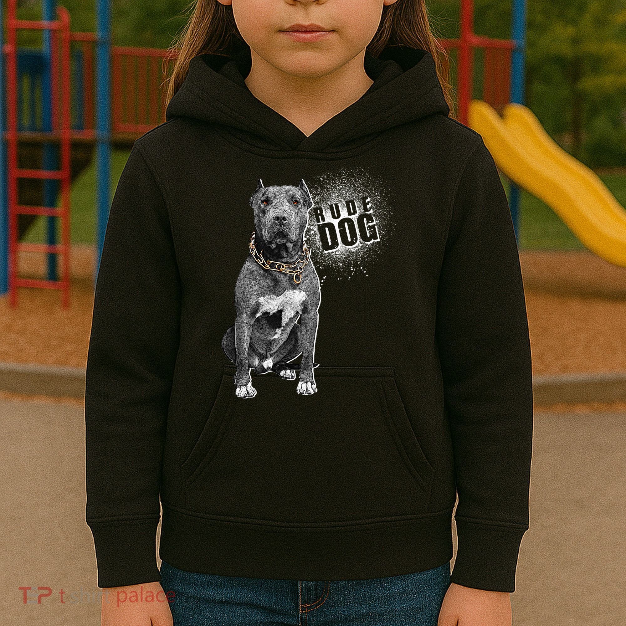Rude Dog Pitbull Lover Kids Hoodie