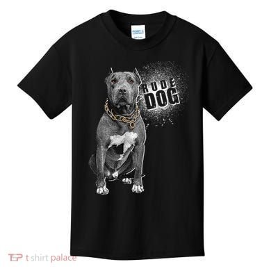 Rude Dog Pitbull Lover Kids T-Shirt
