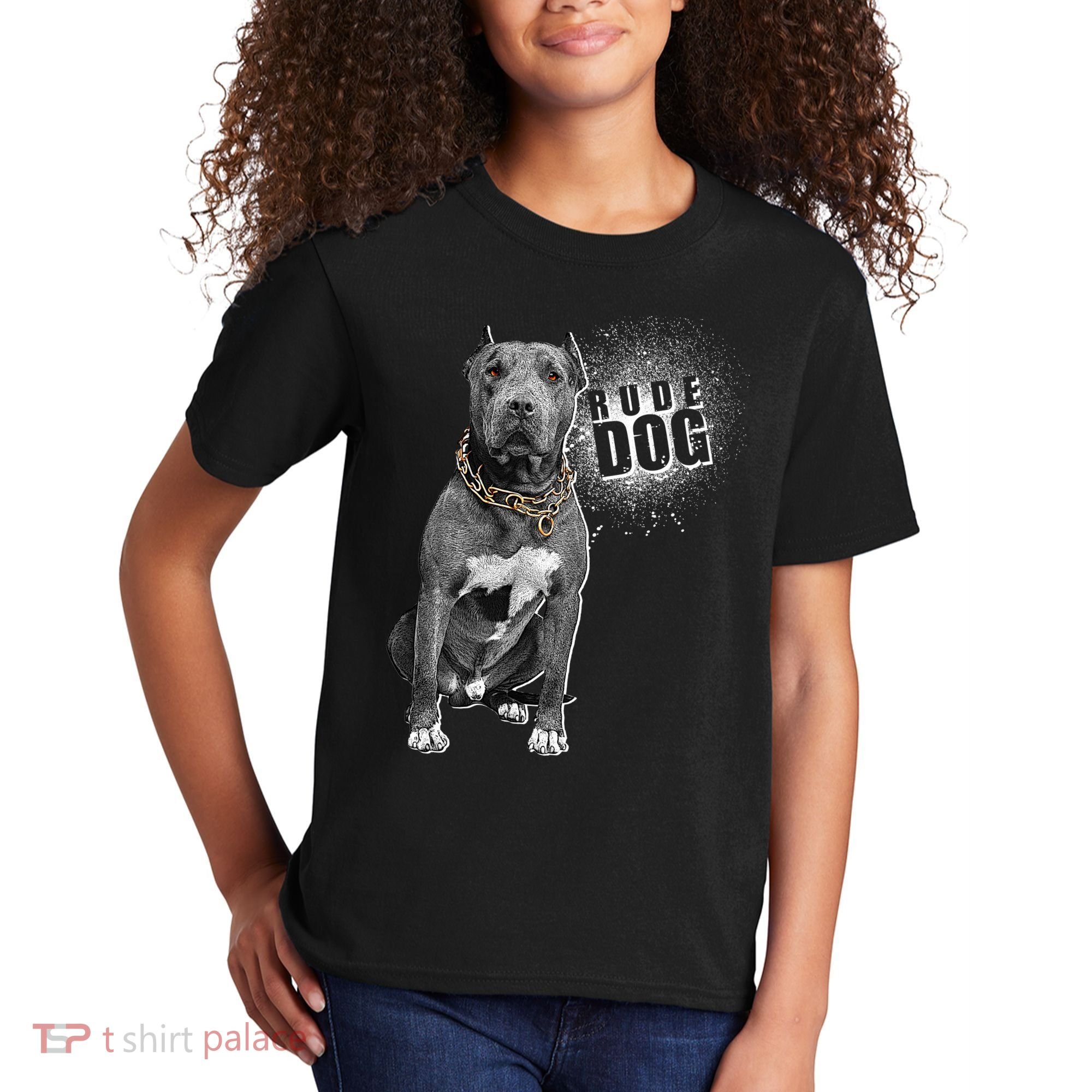 Rude Dog Pitbull Lover Kids T-Shirt