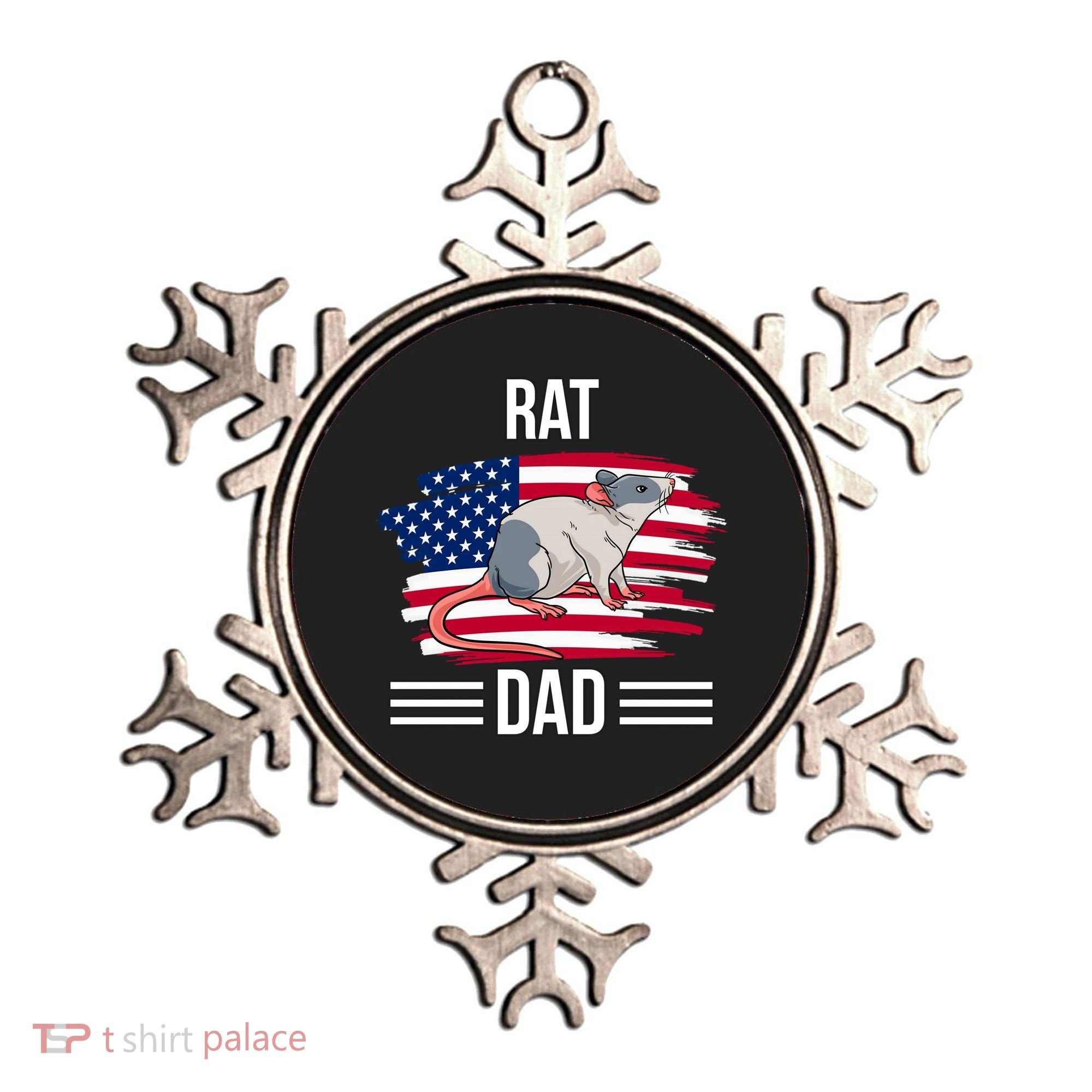 Rodent Us Flag 4th Of July Father's Day Rat Dad Gift Ornament