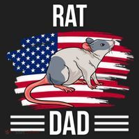 Rodent Us Flag 4th Of July Father's Day Rat Dad Gift Hat thumb 2