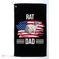 Rodent Us Flag 4th Of July Father's Day Rat Dad Gift Golf Towel thumb 0