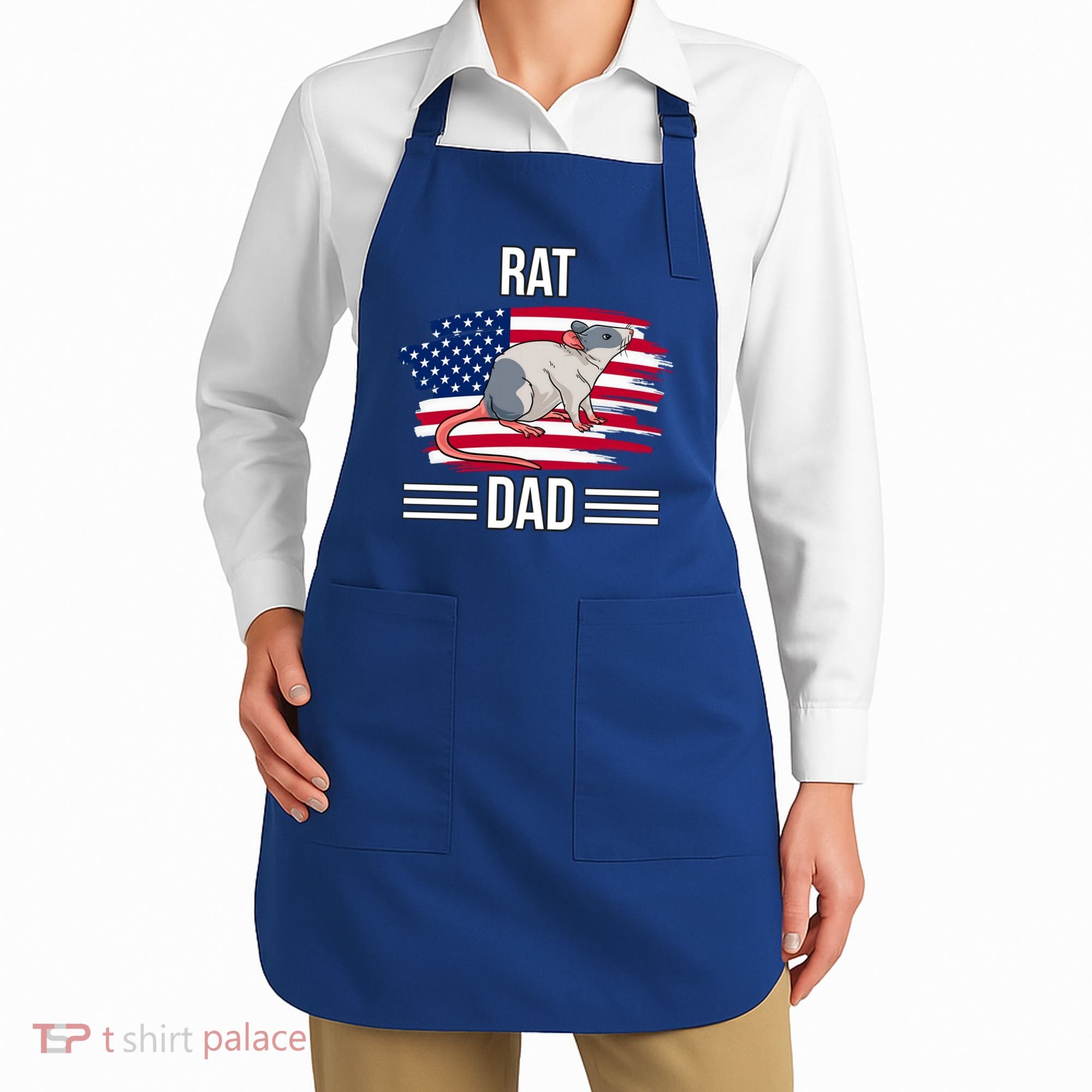 Rodent Us Flag 4th Of July Father's Day Rat Dad Gift Apron