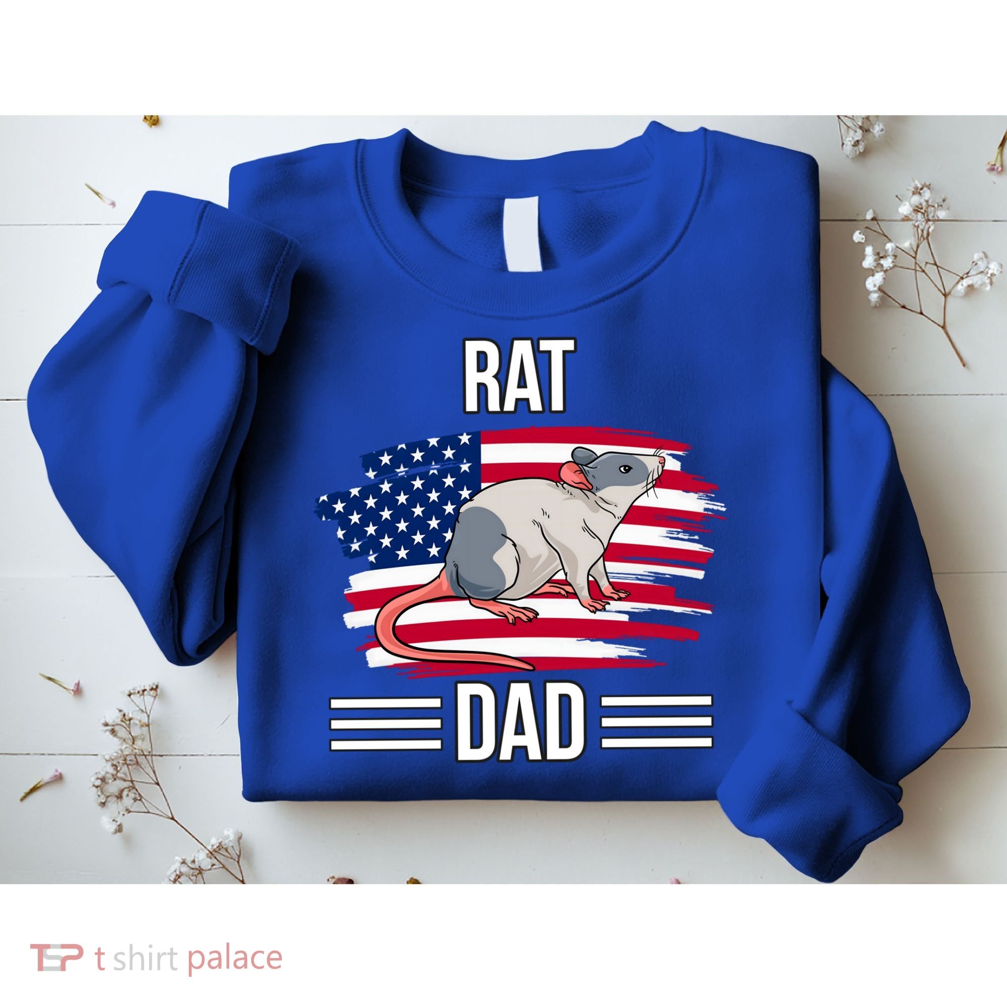 Rodent Us Flag 4th Of July Father's Day Rat Dad Gift Sweatshirt