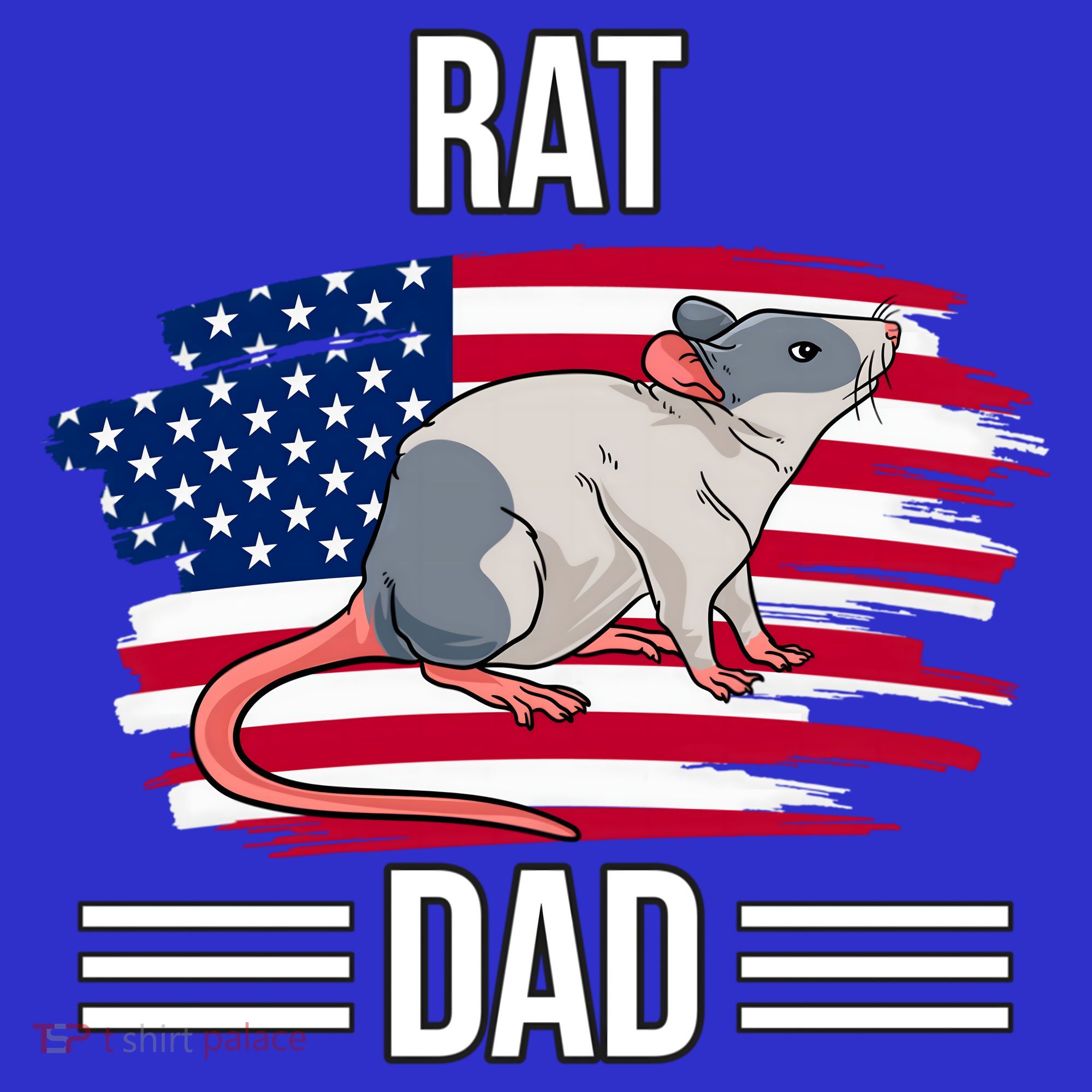 Rodent Us Flag 4th Of July Father's Day Rat Dad Gift Coaster