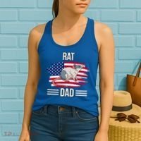 Rodent Us Flag 4th Of July Father's Day Rat Dad Gift Women's Tank Top thumb 2