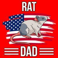 Rodent Us Flag 4th Of July Father's Day Rat Dad Gift Santa Hat thumb 1
