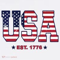 Retro Usa Flag Est. 1776 4th Of July Graphic American Flag Women's Hoodie thumb 2