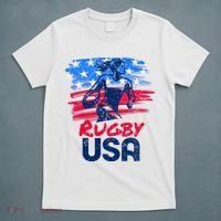 Rugby Usa Flag Women Player Rugby Sevens American Patriotic T-Shirt thumb 5