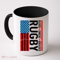 Rugby USA Flag Blood Sweat Bruises Coffee Mug thumb 0