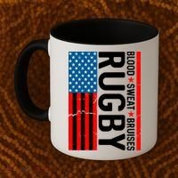 Rugby USA Flag Blood Sweat Bruises Coffee Mug thumb 2