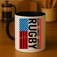 Rugby USA Flag Blood Sweat Bruises Coffee Mug thumb 4