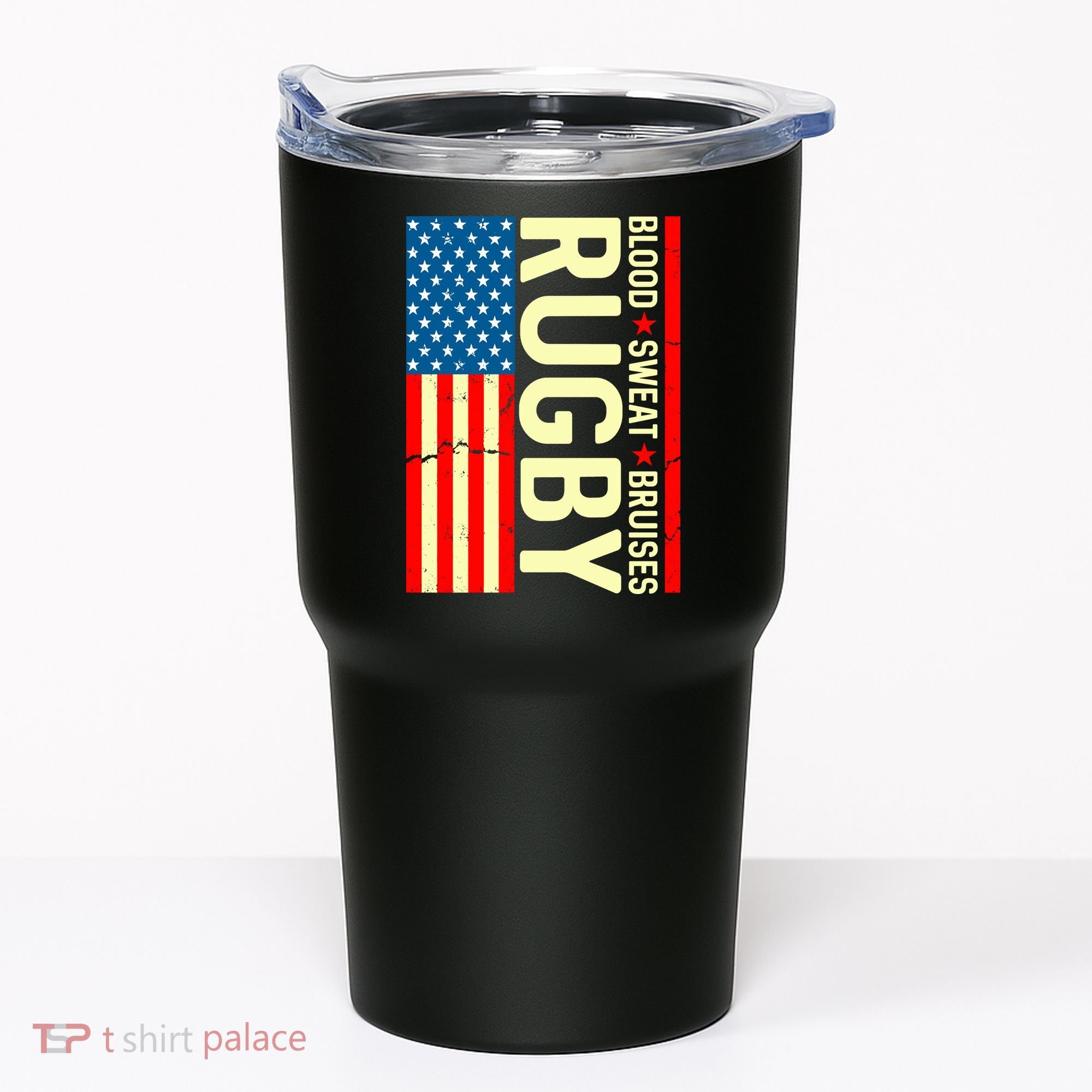 Rugby USA Flag Blood Sweat Bruises Tumbler