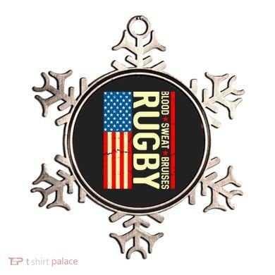 Rugby USA Flag Blood Sweat Bruises Ornament
