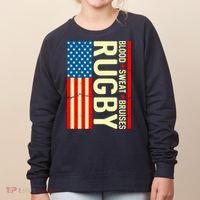 Rugby USA Flag Blood Sweat Bruises Women's Sweatshirt thumb 0