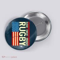 Rugby USA Flag Blood Sweat Bruises Button thumb 0