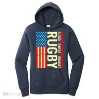 Rugby USA Flag Blood Sweat Bruises Women's Hoodie thumb 0