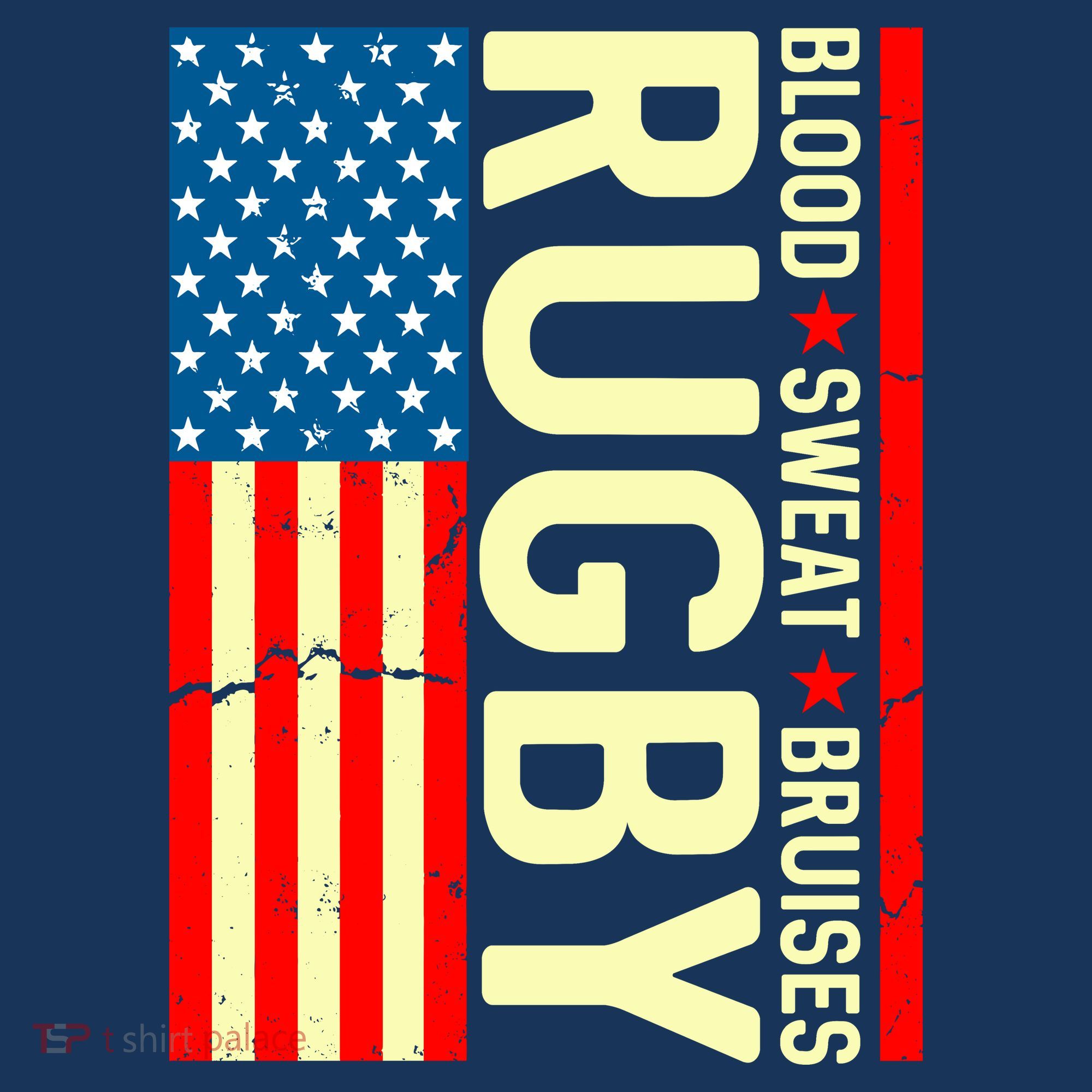 Rugby USA Flag Blood Sweat Bruises Women's Hoodie