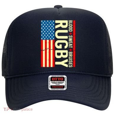 Rugby USA Flag Blood Sweat Bruises Hat