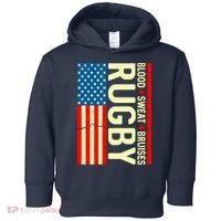 Rugby USA Flag Blood Sweat Bruises Toddler Hoodie thumb 0