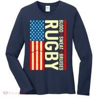 Rugby USA Flag Blood Sweat Bruises Women's Long Sleeve Shirt thumb 0