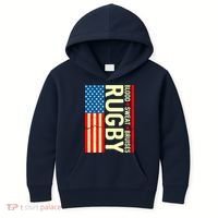 Rugby USA Flag Blood Sweat Bruises Kids Hoodie thumb 0