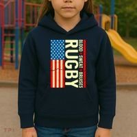 Rugby USA Flag Blood Sweat Bruises Kids Hoodie thumb 3