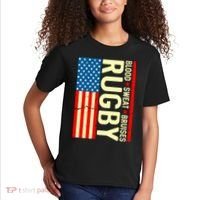 Rugby USA Flag Blood Sweat Bruises Kids T-Shirt thumb 2