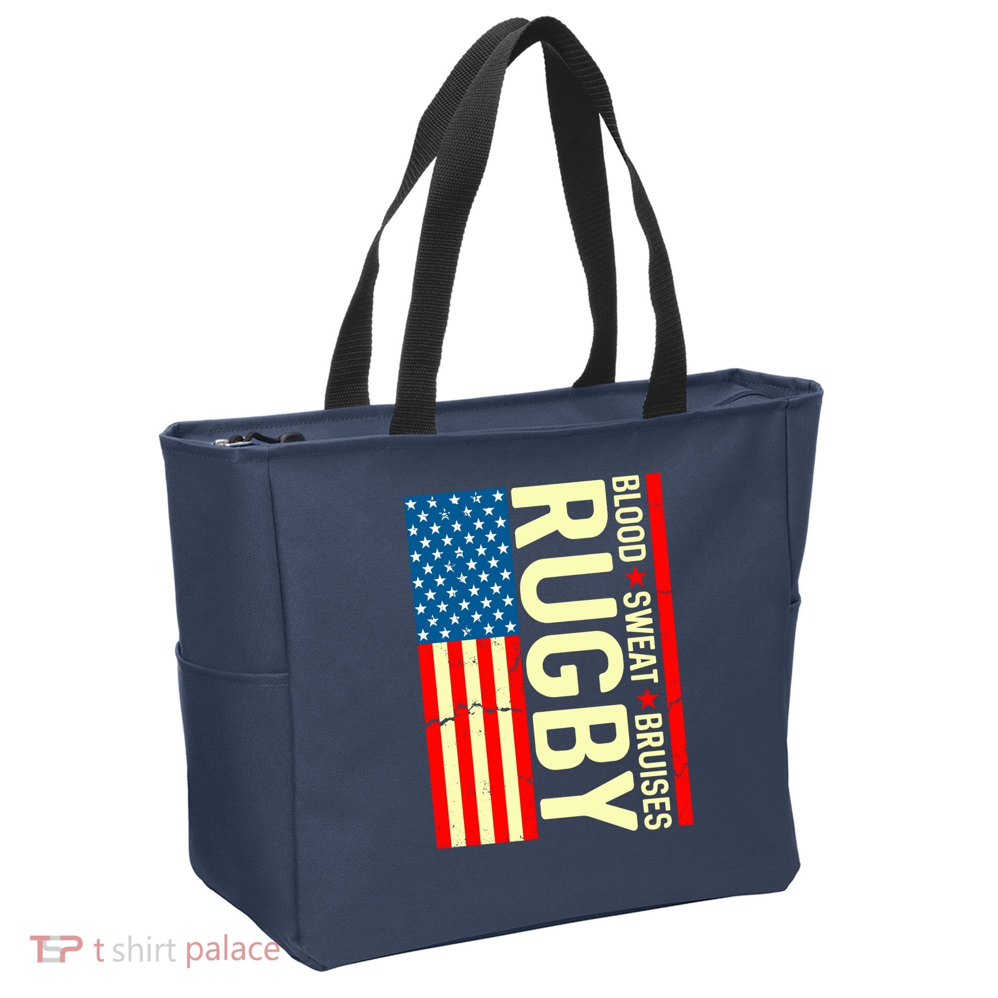 Rugby USA Flag Blood Sweat Bruises Tote Bag