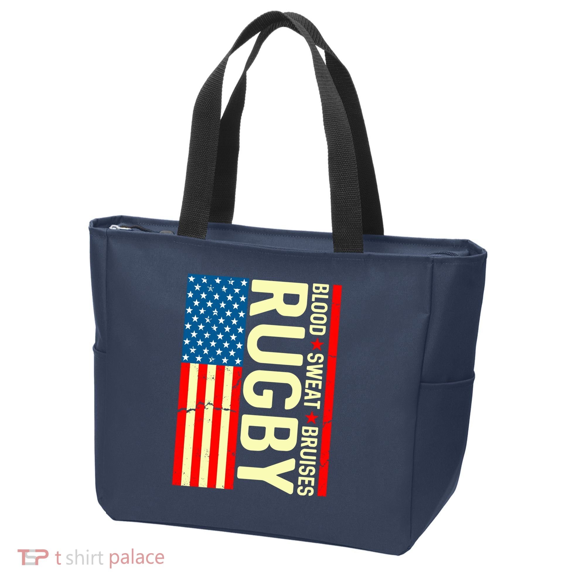Rugby USA Flag Blood Sweat Bruises Tote Bag