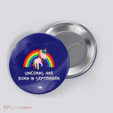 Rainbow Unicorn Funny Gift For People Born In September Birthday Gift Button