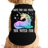 Rainbow Unicorn Gas Price Funny Liberal Doggie Tank thumb 0