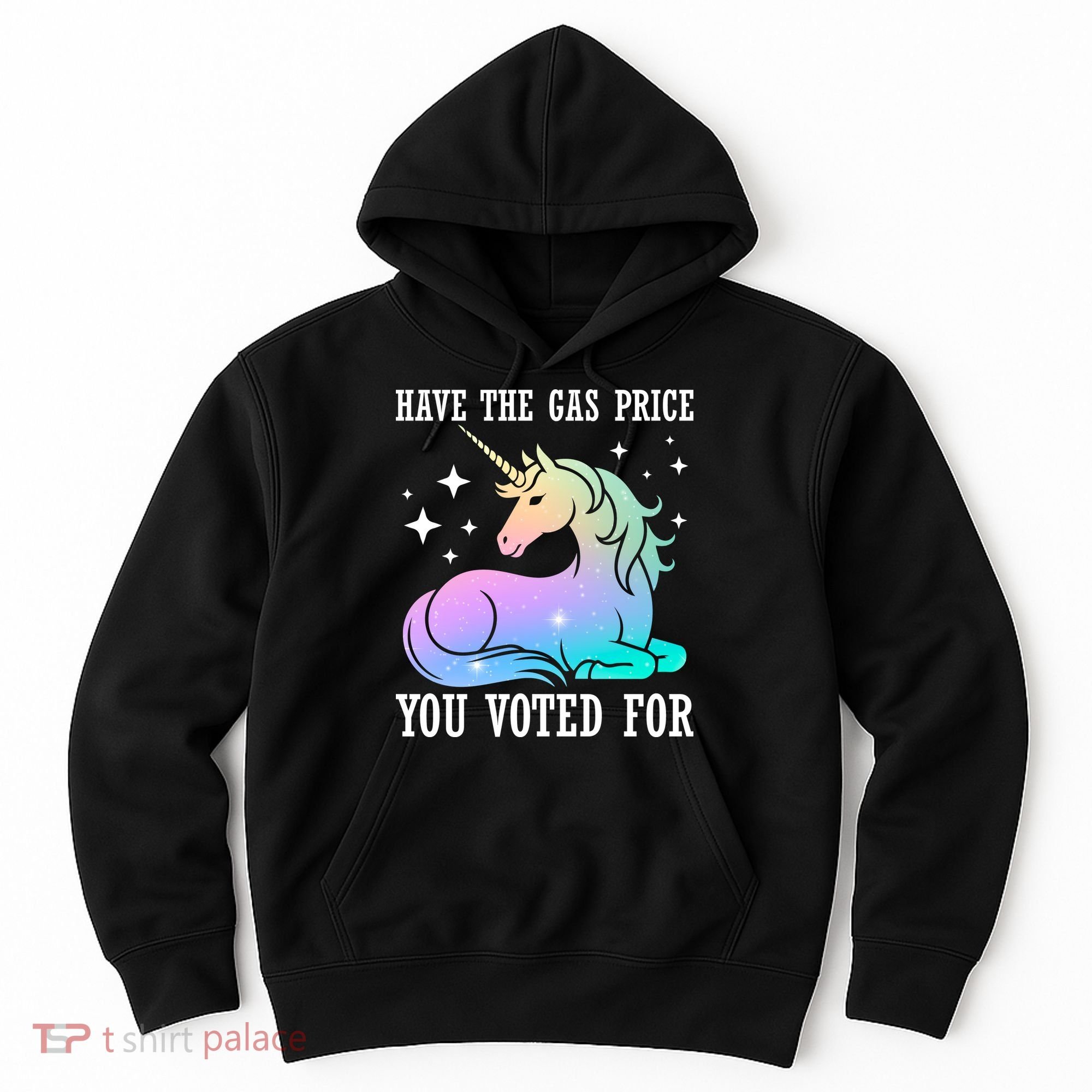 Rainbow Unicorn Gas Price Funny Liberal Hoodie