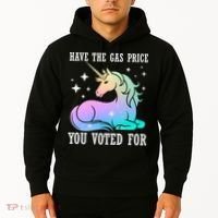 Rainbow Unicorn Gas Price Funny Liberal Hoodie thumb 2