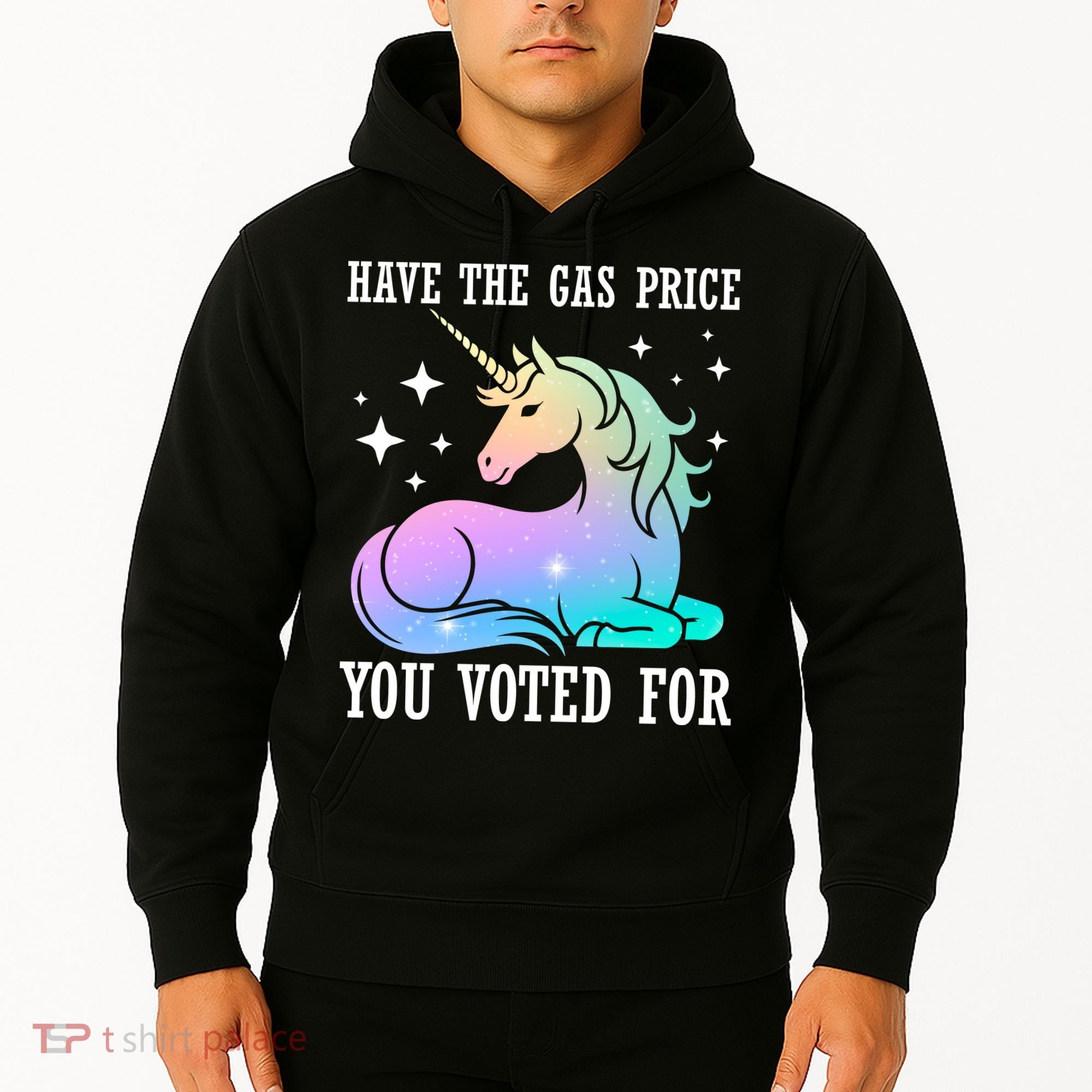 Rainbow Unicorn Gas Price Funny Liberal Hoodie