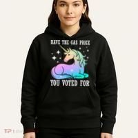 Rainbow Unicorn Gas Price Funny Liberal Hoodie thumb 5