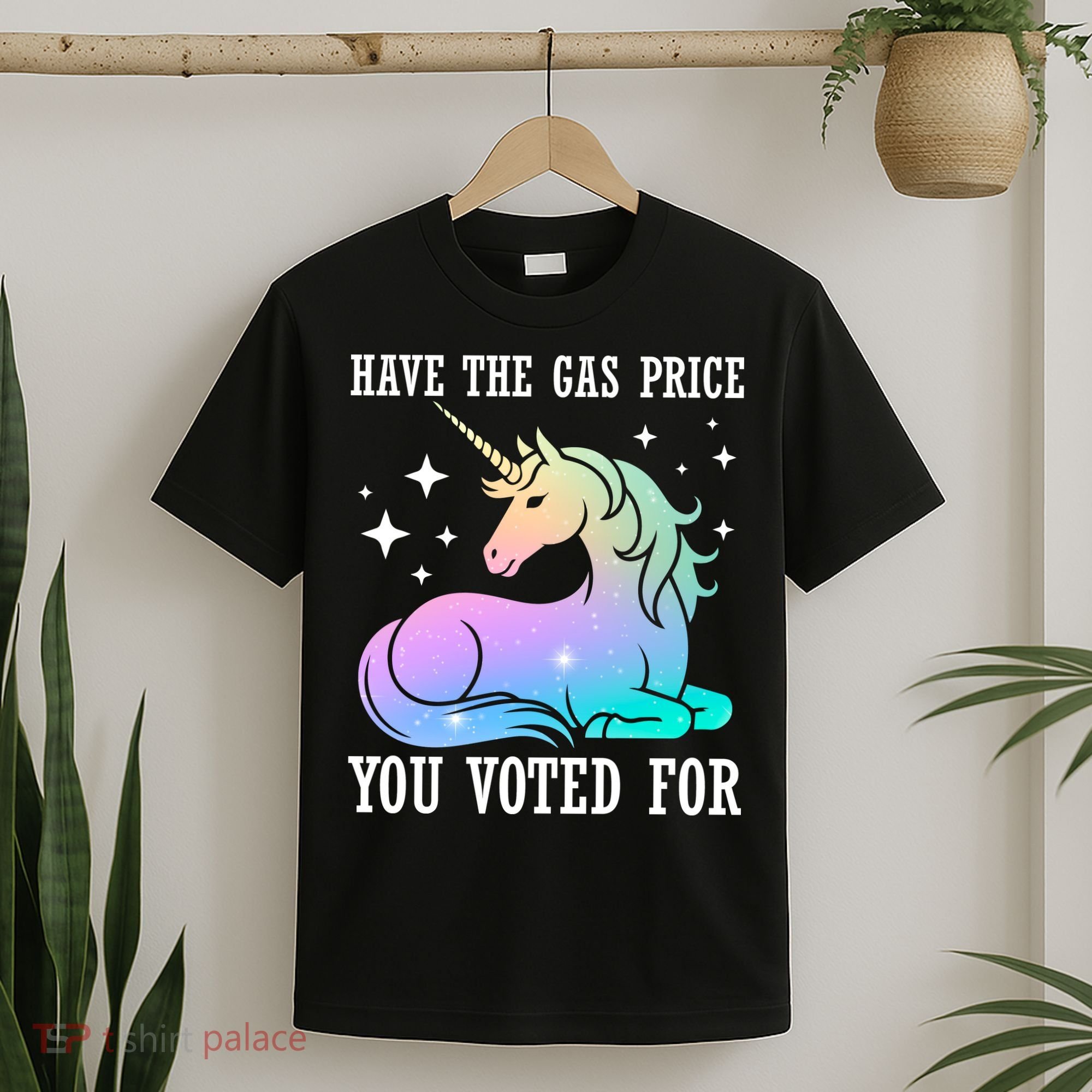 Rainbow Unicorn Gas Price Funny Liberal T-Shirt