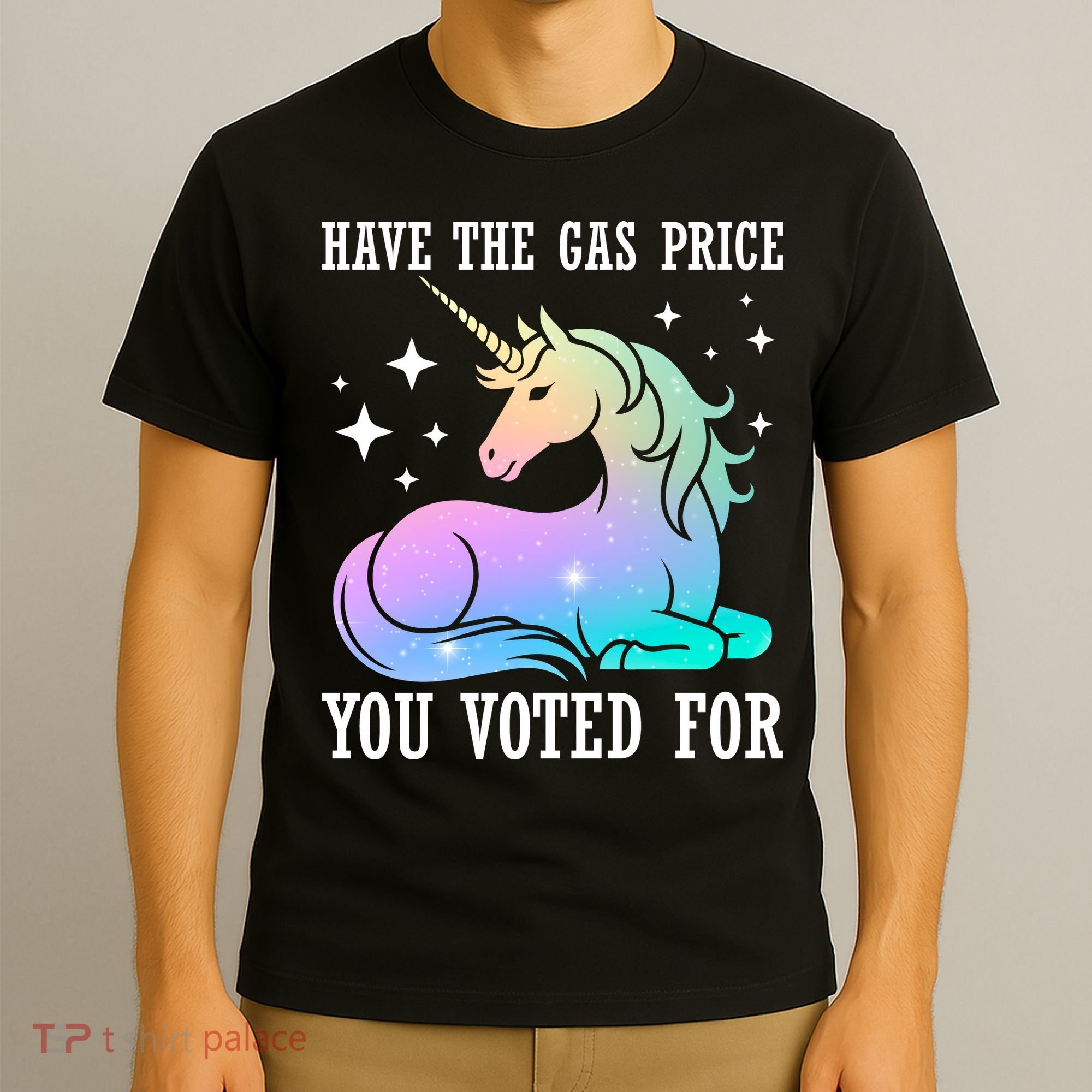Rainbow Unicorn Gas Price Funny Liberal T-Shirt