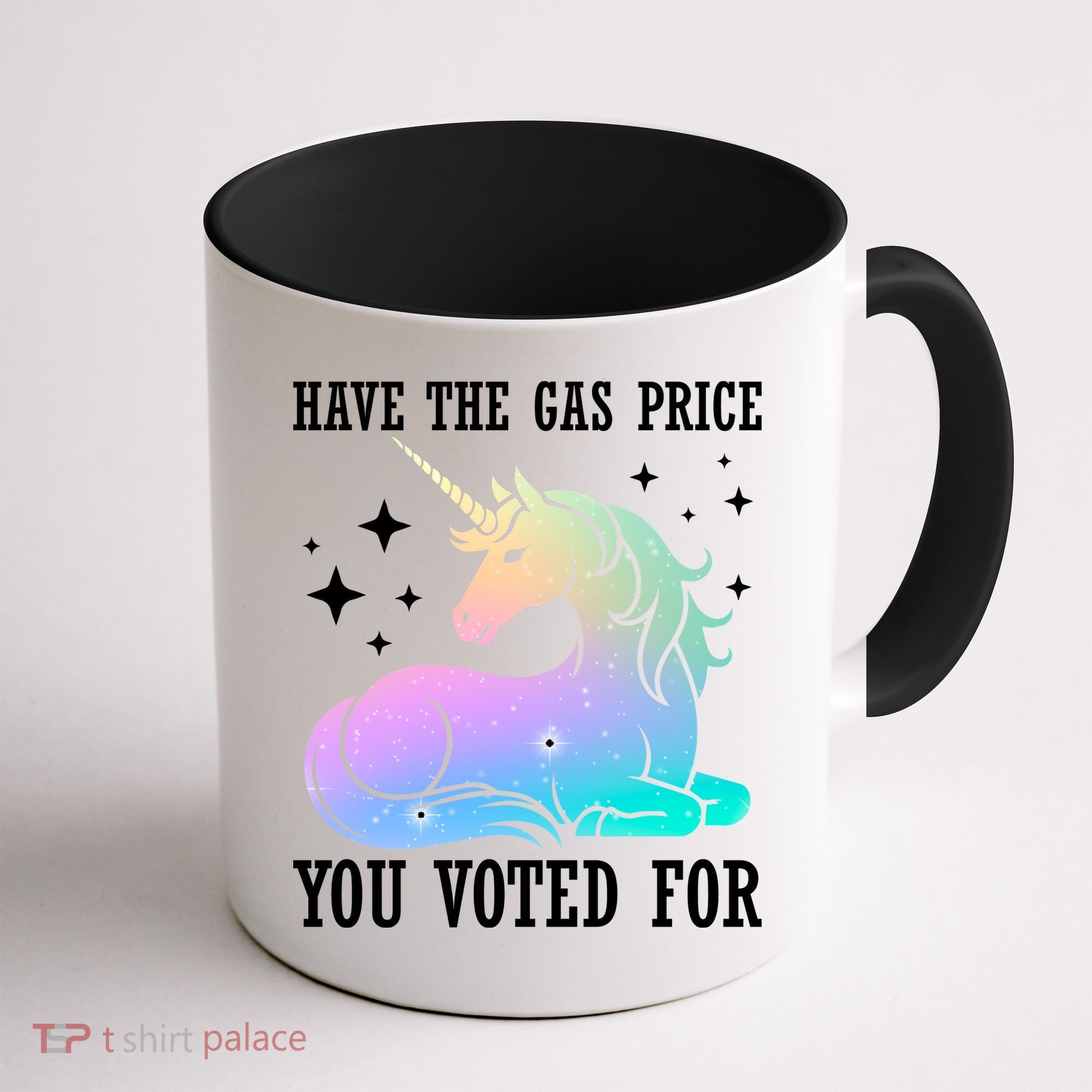 Rainbow Unicorn Gas Price Funny Liberal Coffee Mug