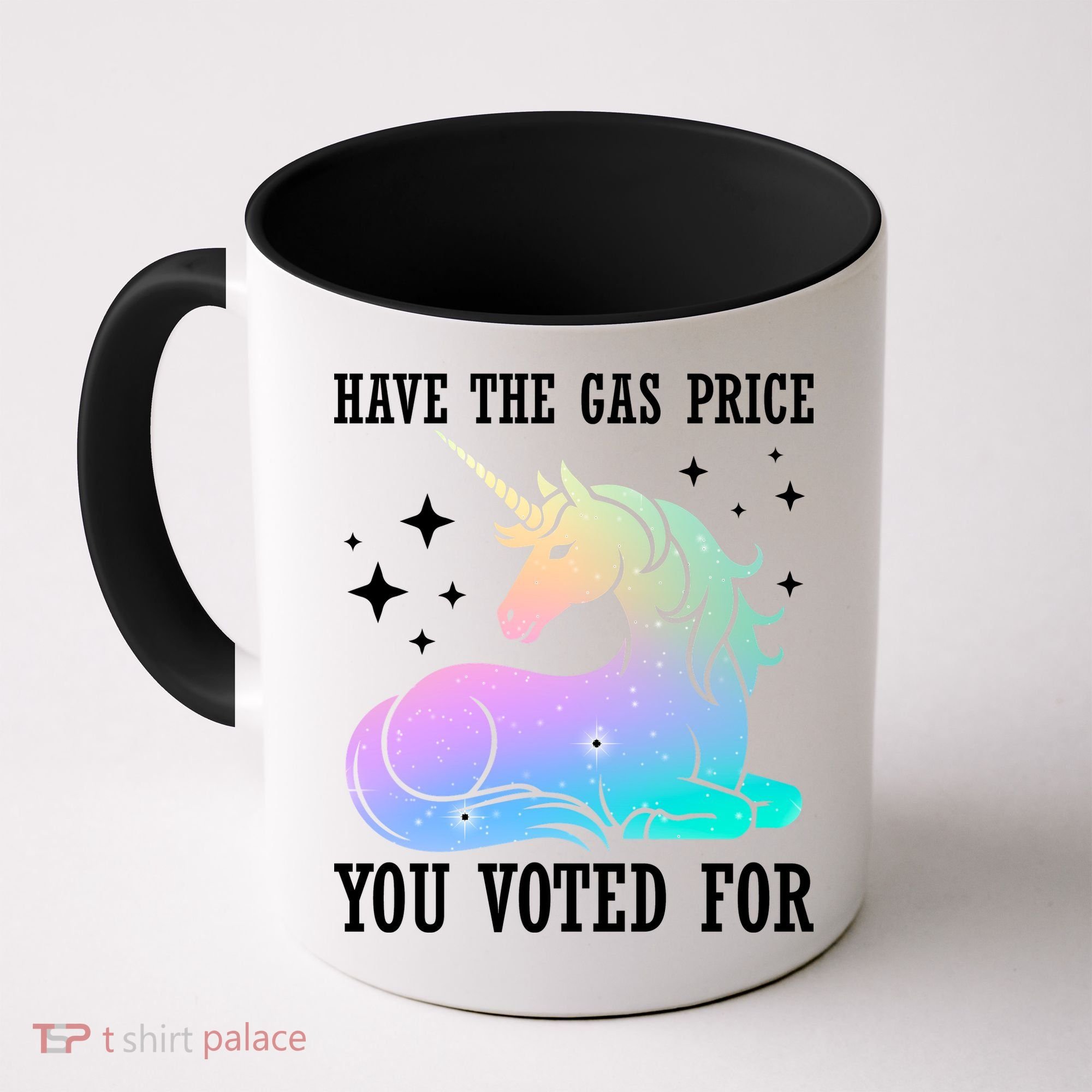Rainbow Unicorn Gas Price Funny Liberal Coffee Mug