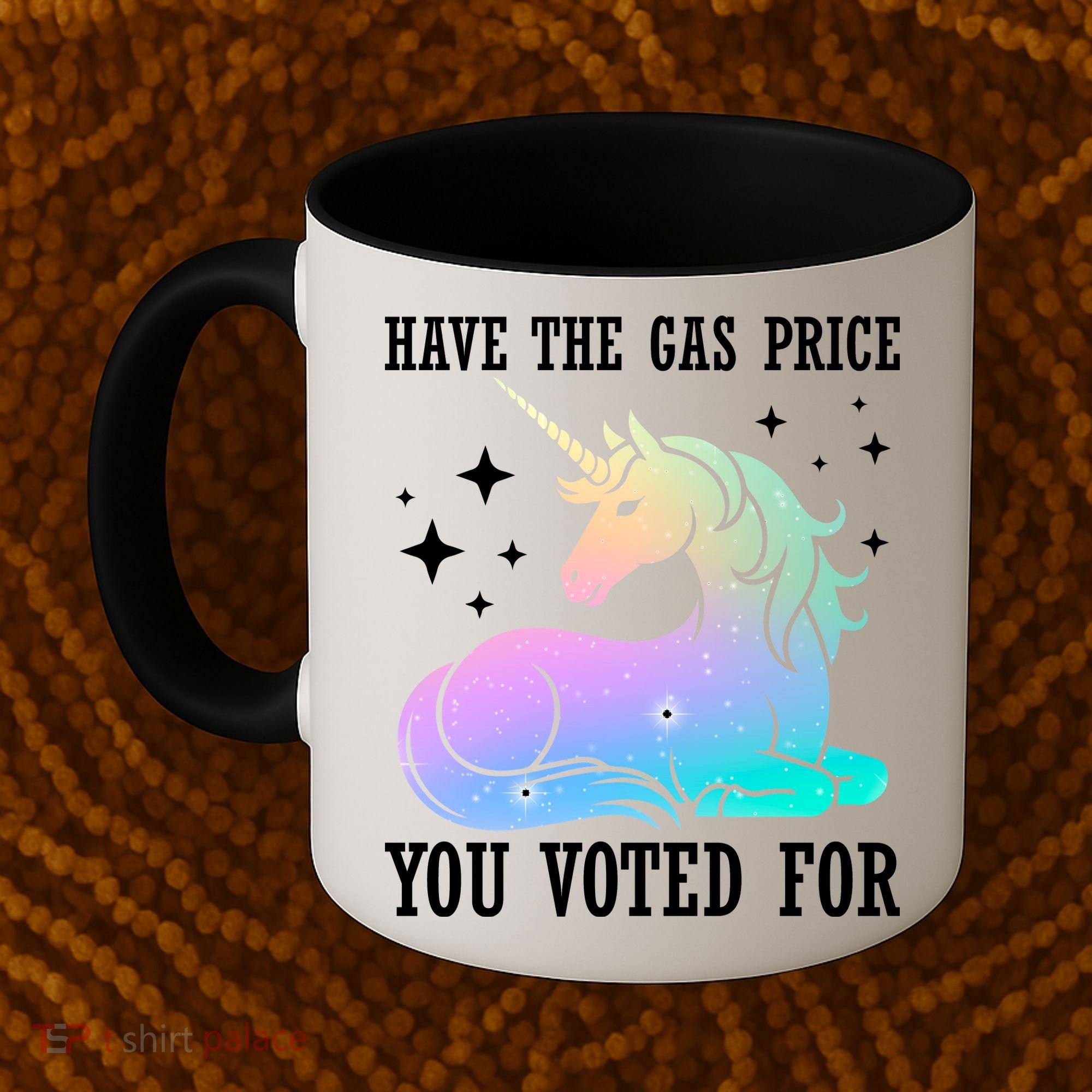 Rainbow Unicorn Gas Price Funny Liberal Coffee Mug